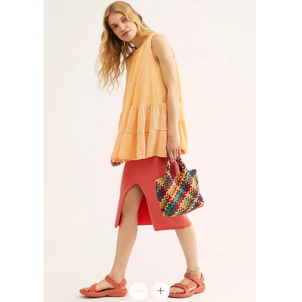 Free People Apricot Right on Time Tunic